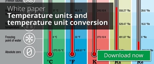 Temperature units and temperature unit conversion